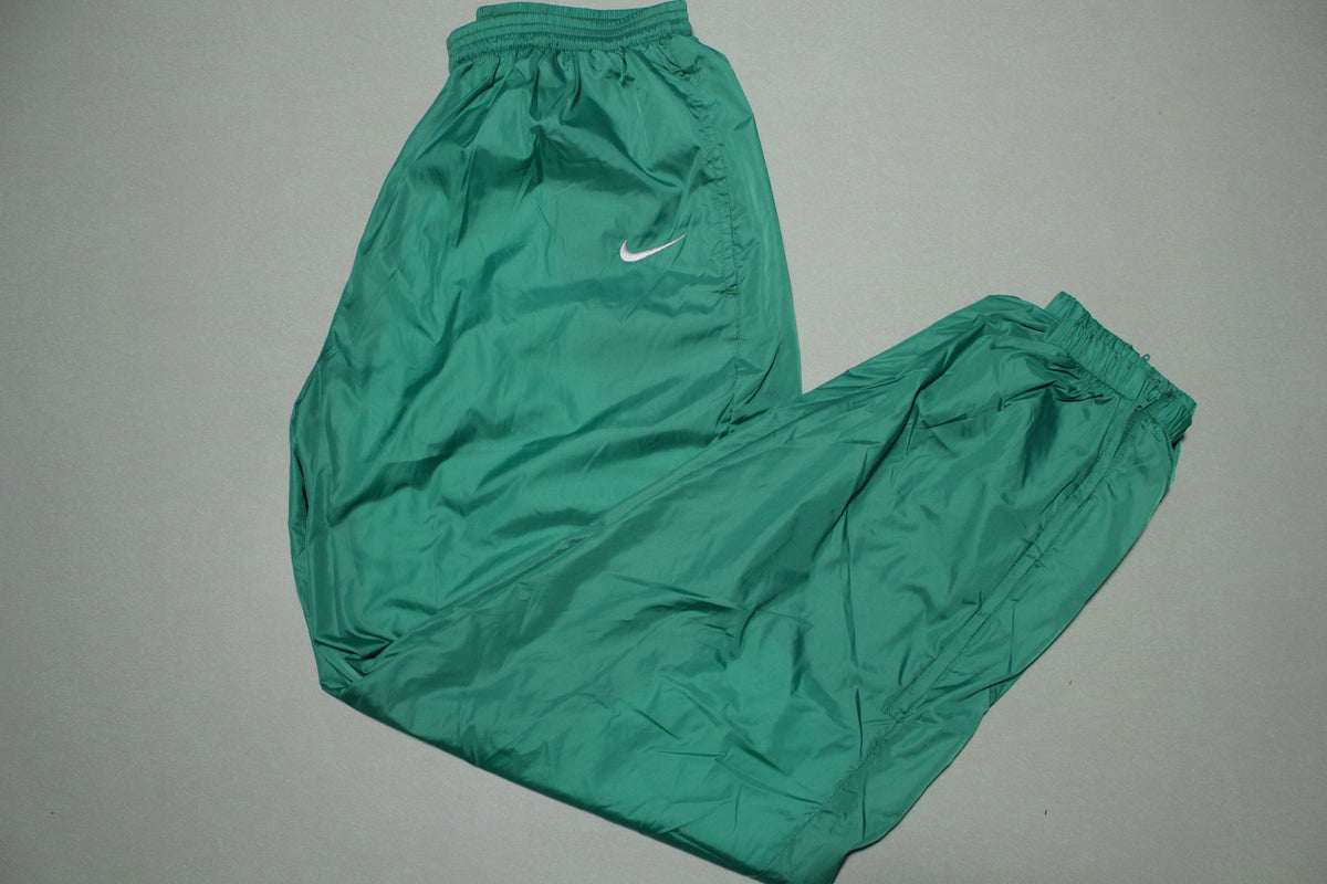 Nike Vintage White Tag 90's Green Track Jogging Windbreaker Pants