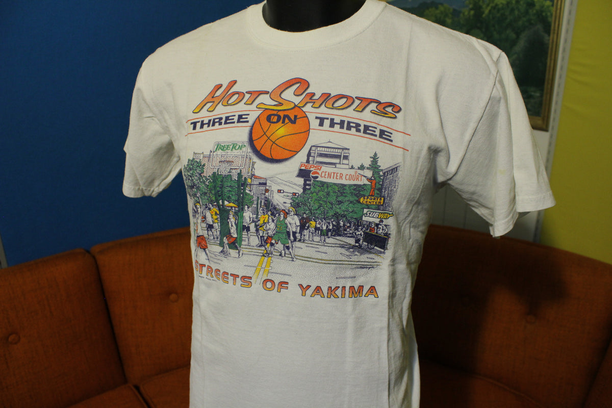 Streets of Yakima Downtown HotShots Three on Three Basketball Vtg T-Shirt
