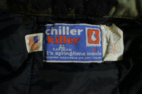 Chiller Killer SafTBak Vintage Woodland Camo Quilt Lined Heavy Coat. Arctic Jacket.