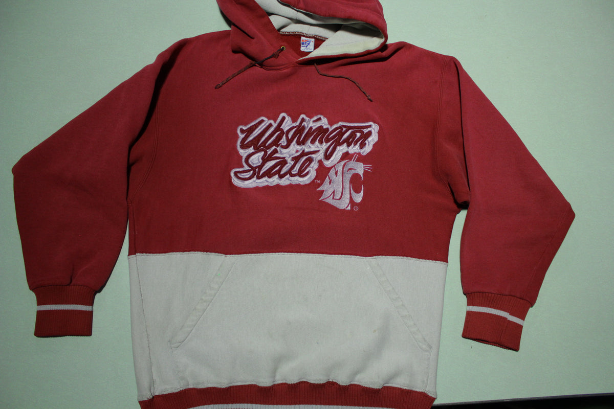 WSU Washington State Cougars Vintage 90's Collegiate Hoodie Sweatshirt