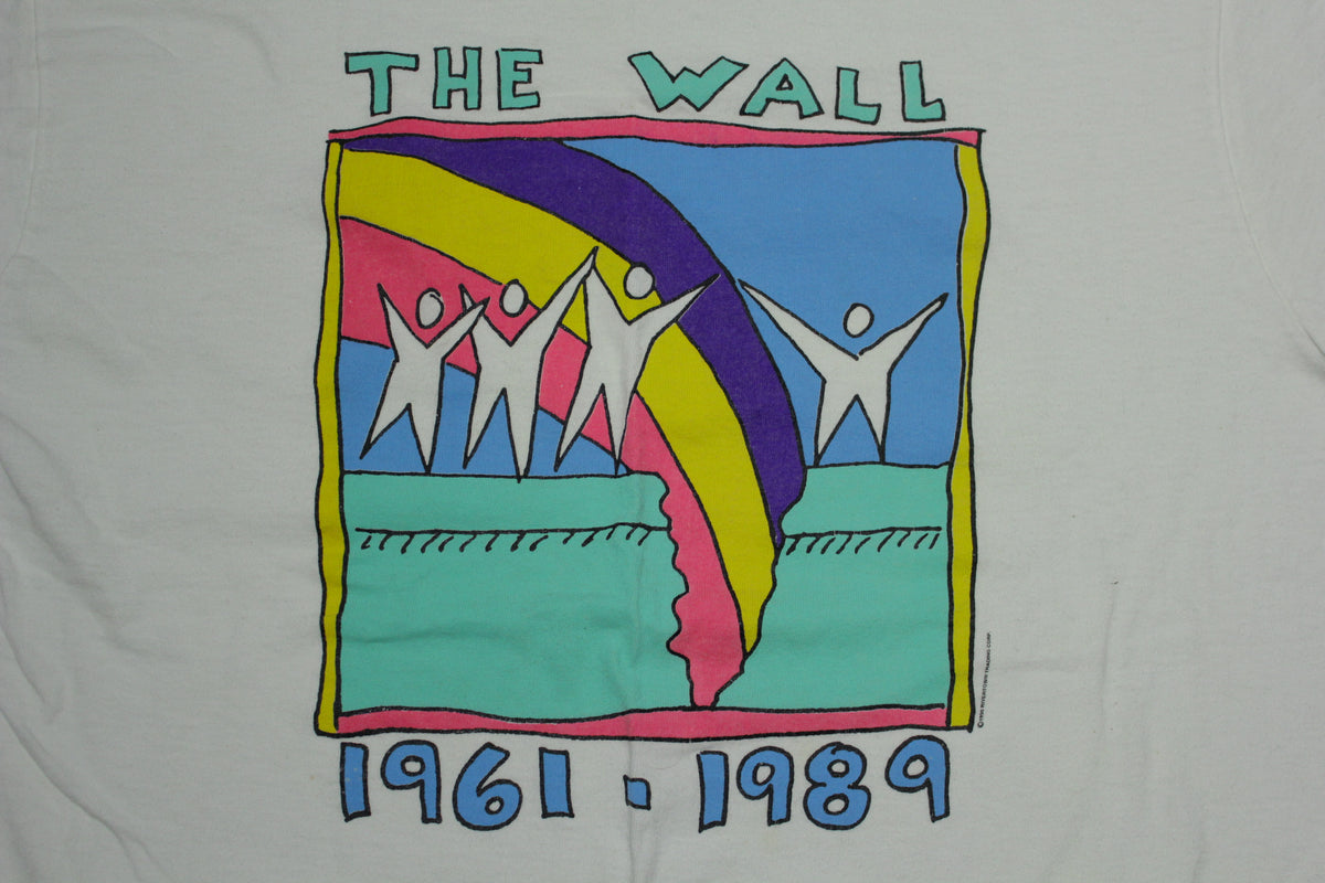 The Berlin Wall 1961-1989 Falling Vintage Keith Haring Influenced 80's T-Shirt