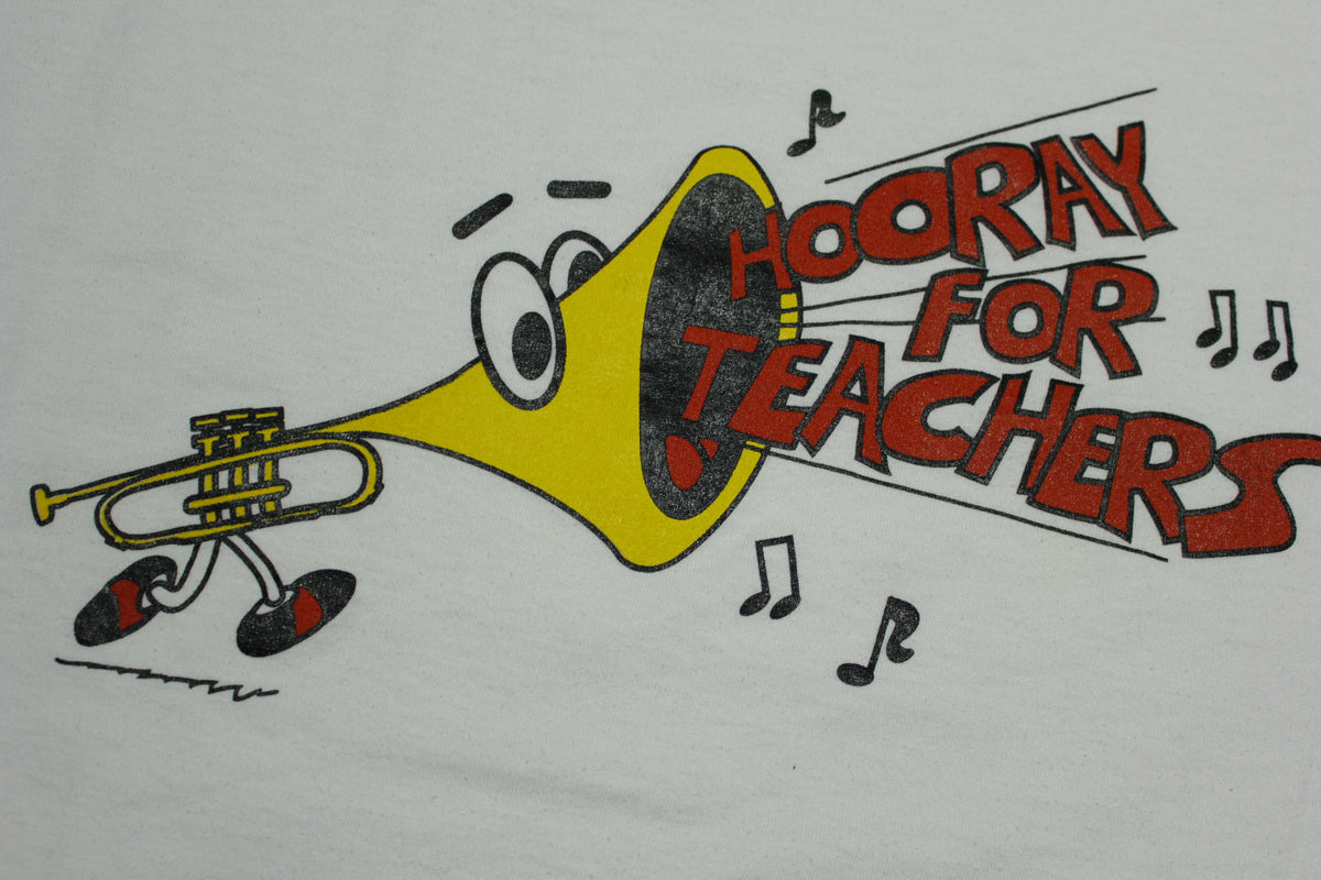 Hooray For Teachers Trumpet Vintage Single Stitch 90's Screen Stars USA T-Shirt
