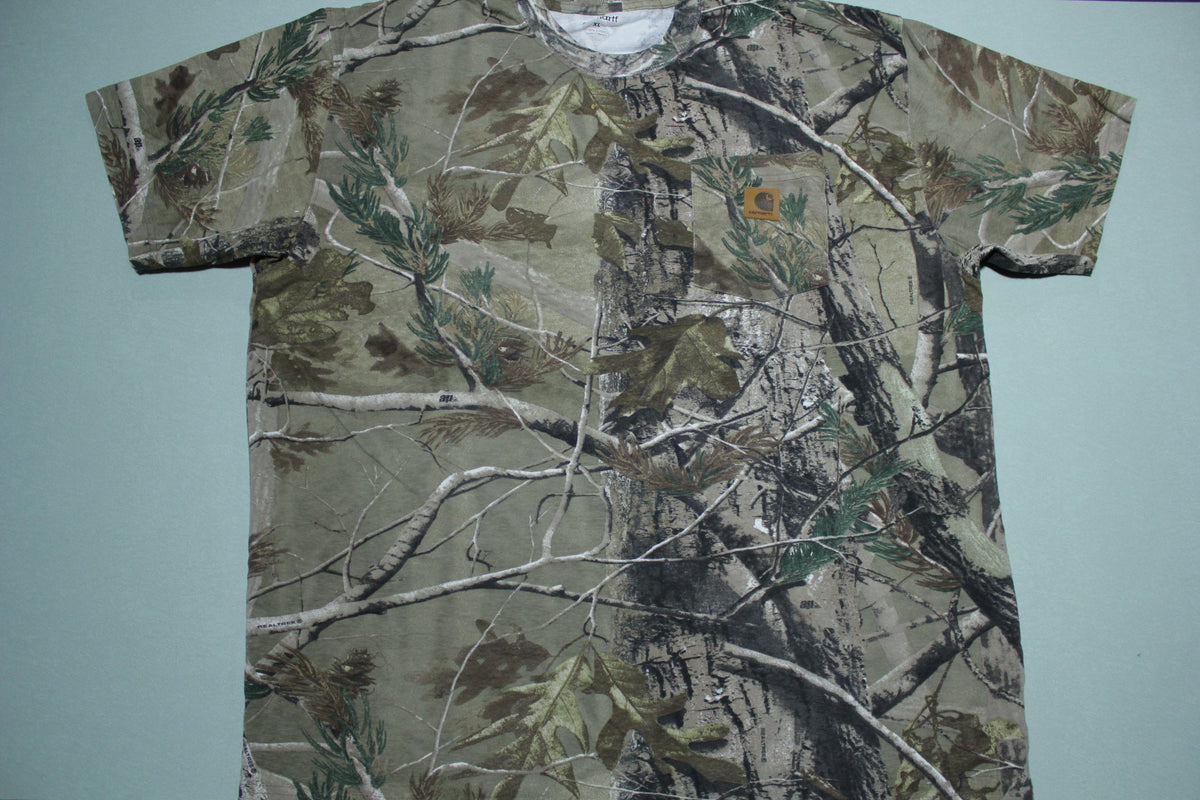 Carhartt K287 CAP Camouflage Realtree Pocket XL Work Hunting Woodsman T-Shirt