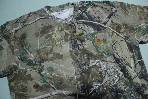 Carhartt K287 CAP Camouflage Realtree Pocket XL Work Hunting Woodsman T-Shirt