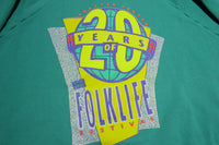 Folklife 20 Years Seattle Center Space Needle 1991 Vintage 90's Festival Sweatshirt