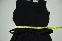 1970s Sacony Black Vintage Dress