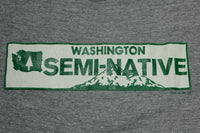 Washington State Semi-Native Mt Rainier 1981 Vintage 80's Wolf Single Stitch T-Shirt USA