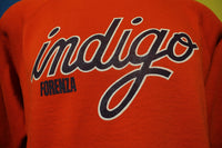 Indigo Forenza Vintage 80's Red Medium Pullover Polo Collar Sweatshirt.