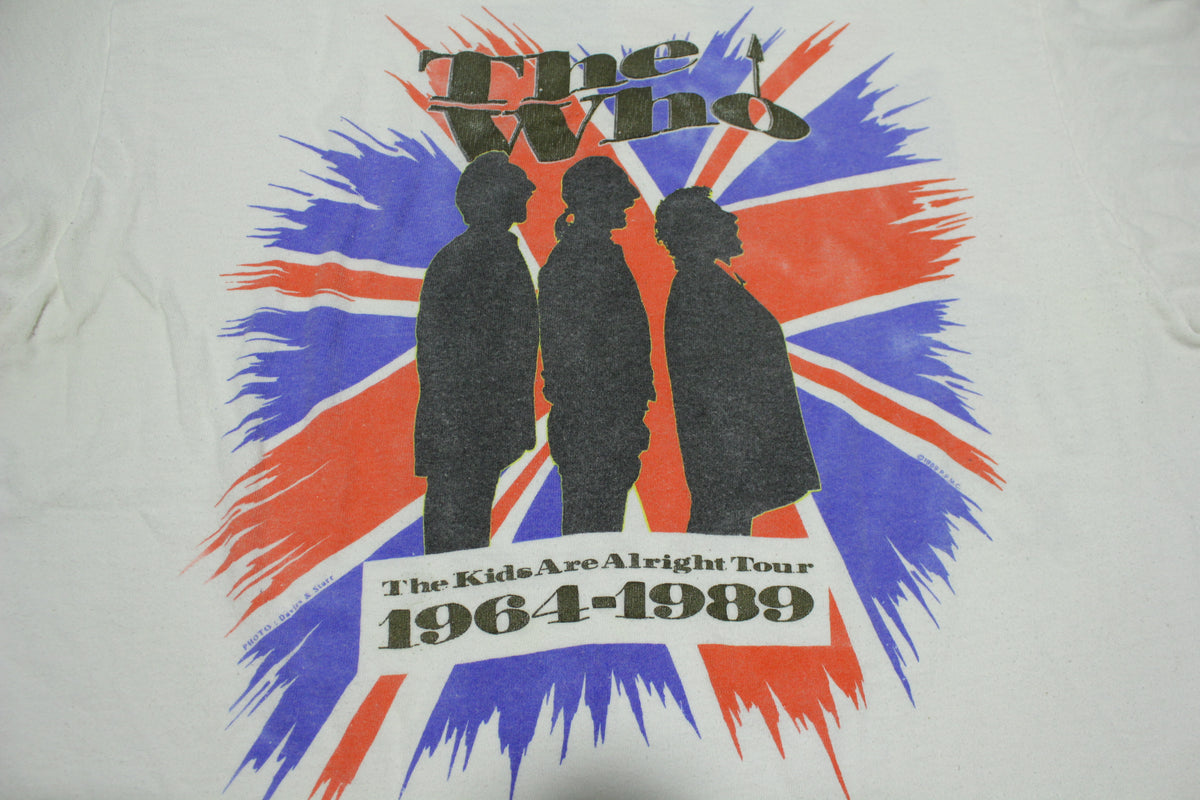 The Who Kids Are Alright 1964-1989 Tour Vintage Hanes USA Single Stitch T-Shirt