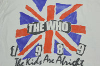 The Who Kids Are Alright 1964-1989 Tour Vintage Hanes USA Single Stitch T-Shirt