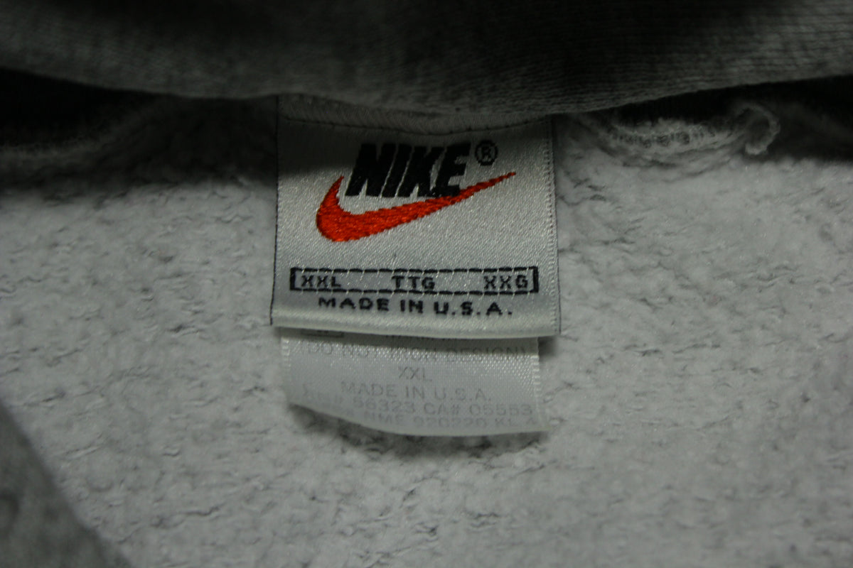 Nike Off Center Swoosh Check Muscle Gym Rocky Hoodie Vintage 90's Sweatshirt