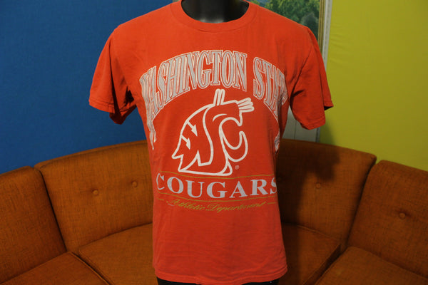 WSU Nutmeg USA T-Shirt. Vintage 80's Washington State University Cougars Tee.
