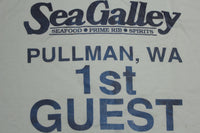 Sea Galley Pullman WA 1st Guest Vintage 80's Grand Opening T-Shirt