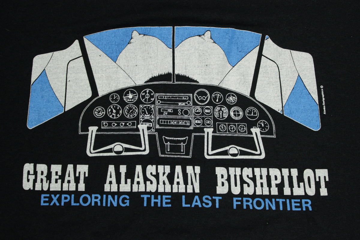 Great Alaskan Bush Co Vintage Bushpilot Funny Offensive 90's Tourist T-Shirt