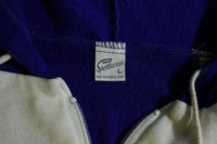 Sportswear Blue White Vintage Track Zip Up 70's 80's Hoodie Sweatshirt