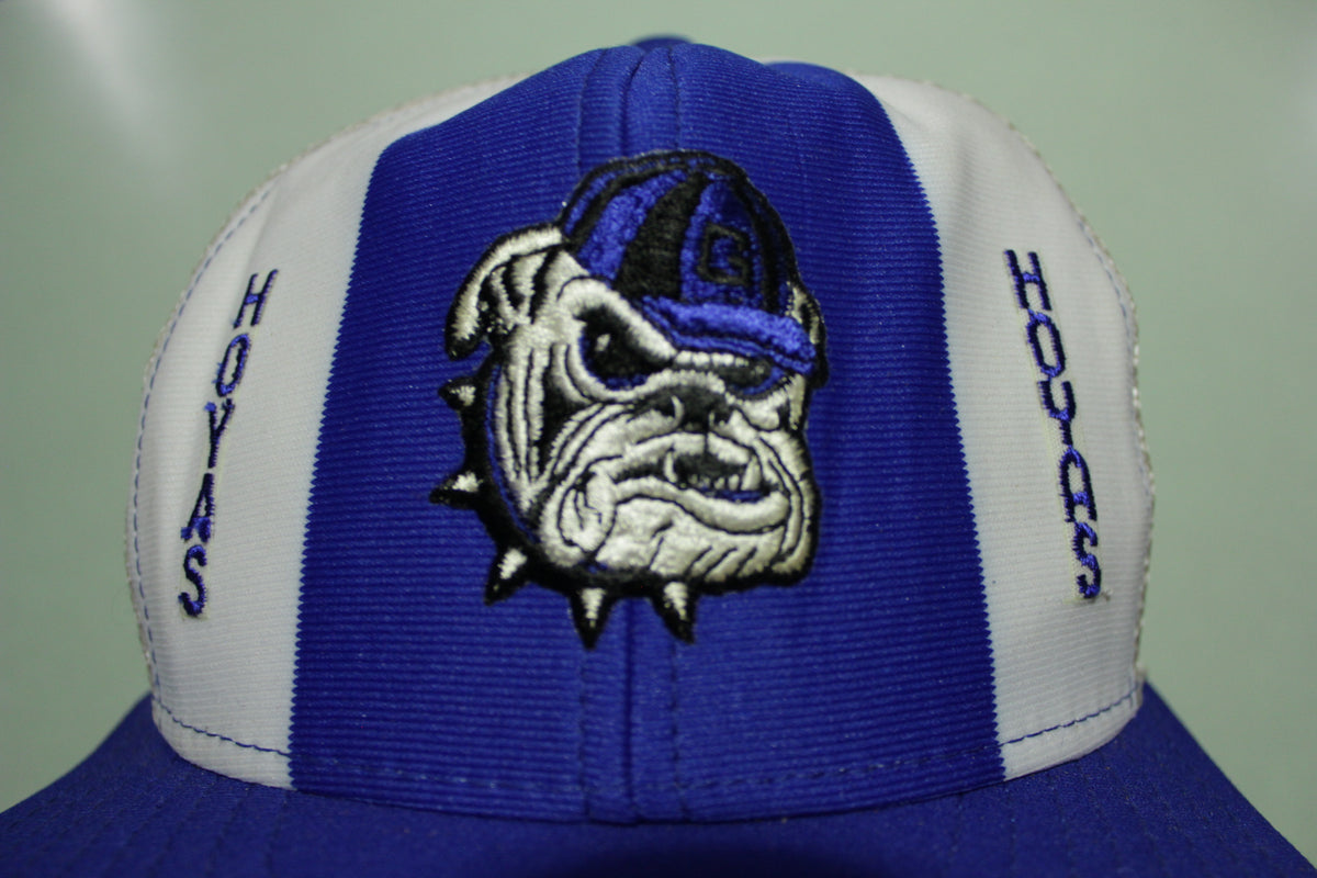 Georgetown Hoyas AJD Lucky Stripes Vintage 80's Adjustable Snap Back Trucker Hat