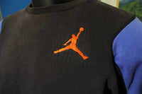 Air Jordan Vintage Multi Colorway Sleeve Print 90s Color Block Sweatshirt.