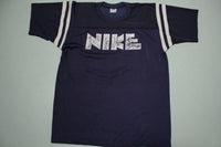 Nike Sportswear White Orange Tag Vintage Script Print 70's 80's Jersey T-Shirt