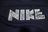 Nike Sportswear White Orange Tag Vintage Script Print 70's 80's Jersey T-Shirt