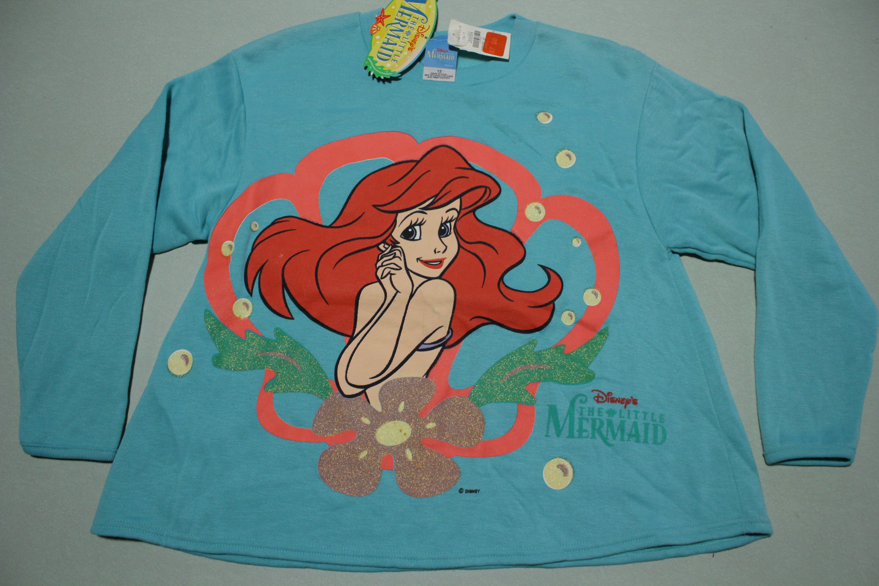 Vintage VTG 90’s outlet Disney The Little Mermaid Graphic Crewneck Sweater