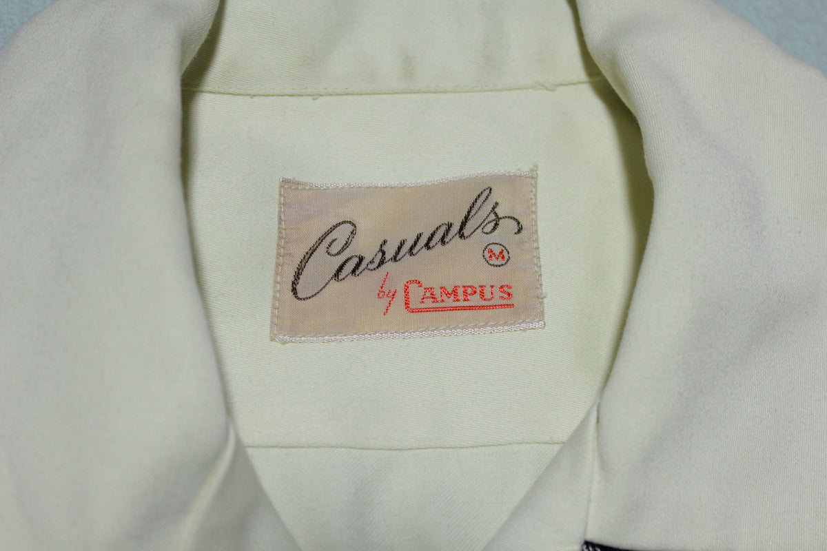 Campus Casuals Vintage 50's Gabardine Grease Lightning Sha Na Na Striped Jacket