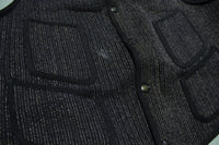 Browns Beach Cloth Jacket Vintage Wool 4 Pocket Snap Button 40's 50's Vest