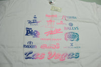 Las Vegas Harrahs Golden Nugget Sands Flamingo Vintage 80's Casino Hotels T-Shirt
