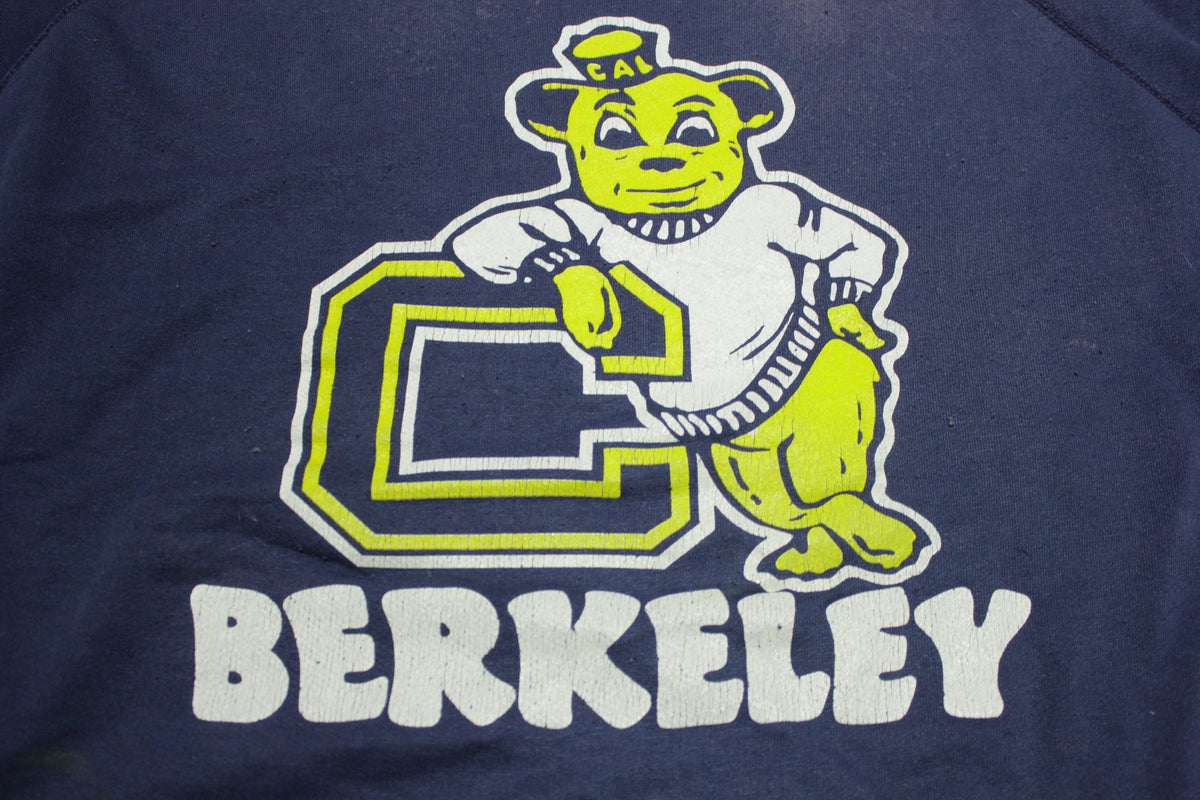 University of California Berkley Golden Bears Vintage 80's Made in USA Trench Sweatshirt