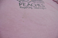 Verhey's Farm Fresh Peaches Royal City Washington Vintage 80s Hanes USA T-Shirt