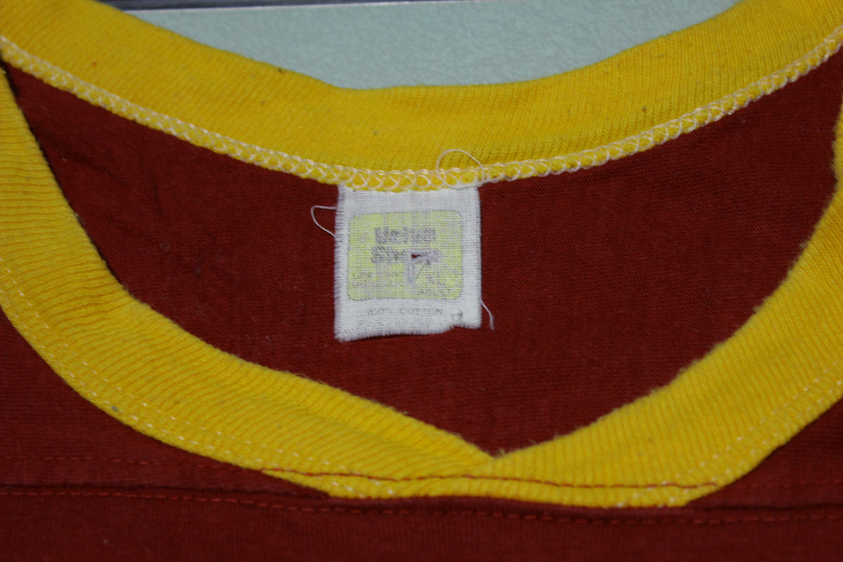 ASU Vintage 80's 88 Velva Sheen Striped Football Jersey T-Shirt