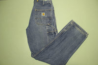 Carhartt B07 DNM Double Knee Denim Jeans Blue Construction Suspender Ready Work Pants