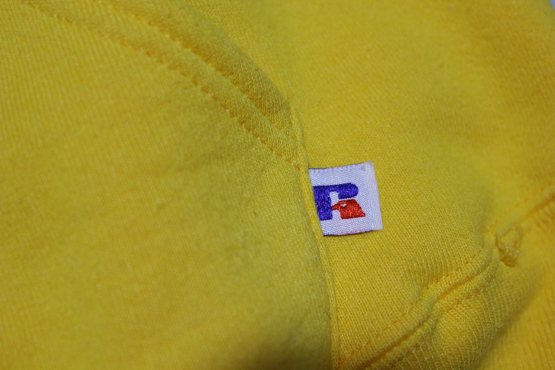 Oregon Ducks Vintage 80's Yellow Russell Made in USA Hoodie Sweatshirt ...