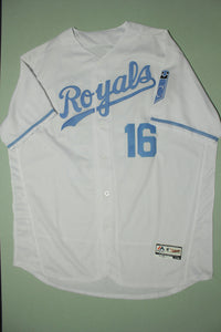 Bo Jackson #16 KC Royals Vintage Majestic Flex Base White Baseball Jersey