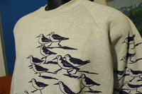 Seagull Bird All Over Print Vintage 80s Pullover Crew Neck Sweatshirt. Michigan USA