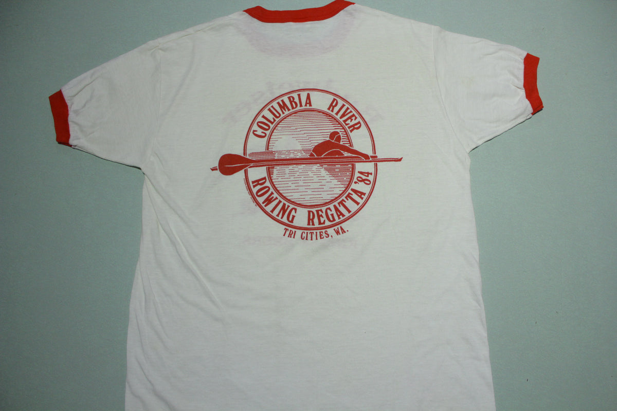 Budweiser King of Beers Vintage 80's Eagle Ringer Signal USA Big A T-Shirt