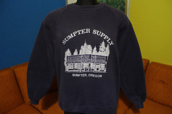 Sumpter Supply Oregon Vintage 80's Pullover USA Russell Super Wieghts Sweatshirt.