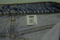 Levis Vintage 90's 512 Tapered Leg Light Washed Distressed Grunge Punk Ripped Jeans