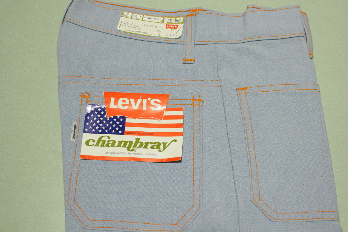Levis Chambray Big E Vintage 60's Bell Bottom NWT Deadstock Pants