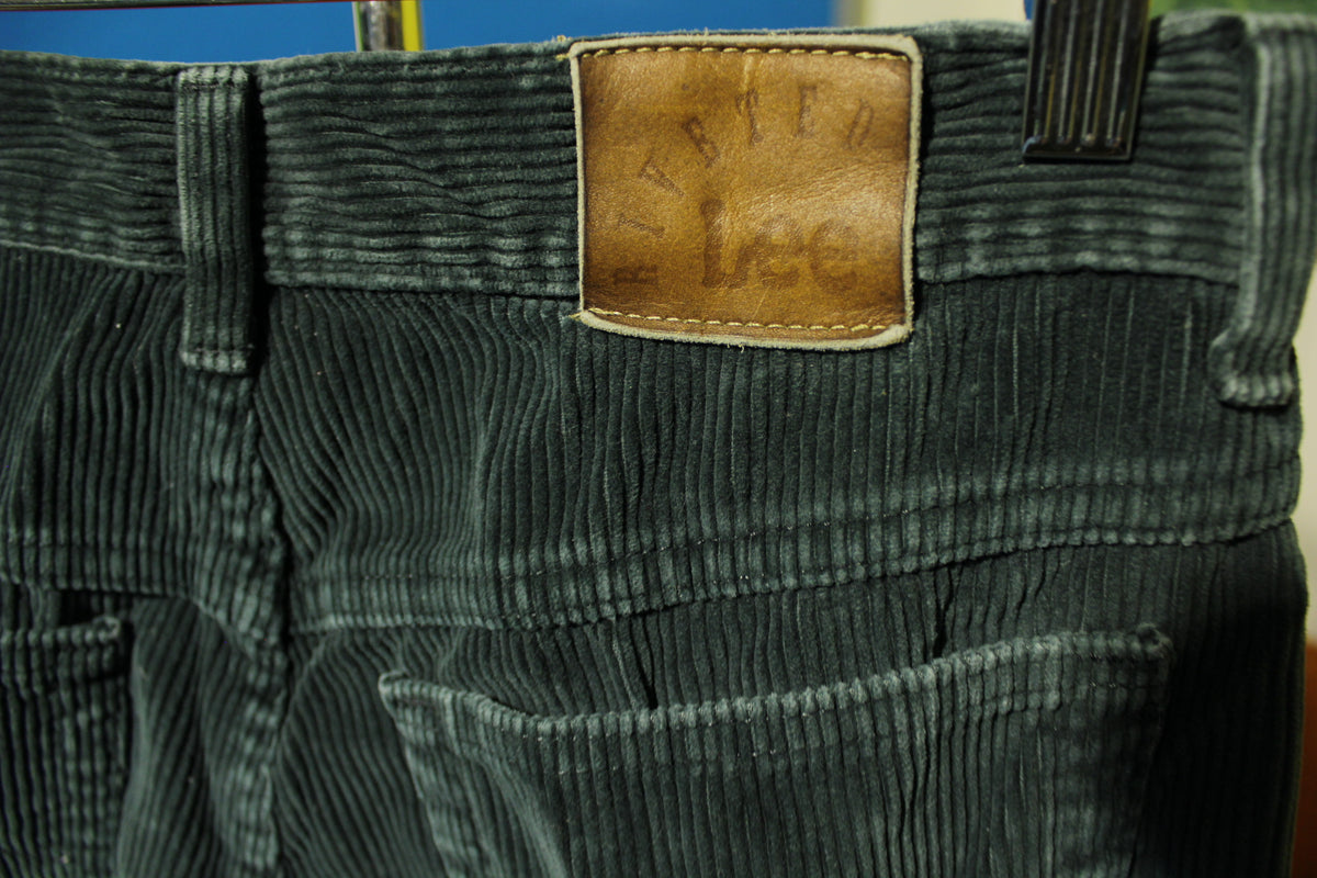 Lee Riveted Green Vintage Women's Corduroy Jeans Made in USA 80's Pants.