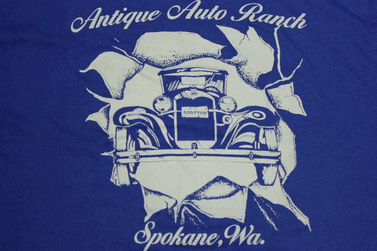 Antique Auto Ranch Spokane WA Vintage Ford N More 80's Hanes USA Model T T-Shirt