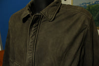Savile Row Vintage Flight Bomber Leather Jacket Zip Up Pilot Quilt Lined Coat