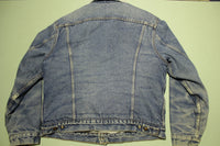 Levis Vintage 80's Two Side Pocket Sherpa Lined Denim Blue Jean Trucker Jacket