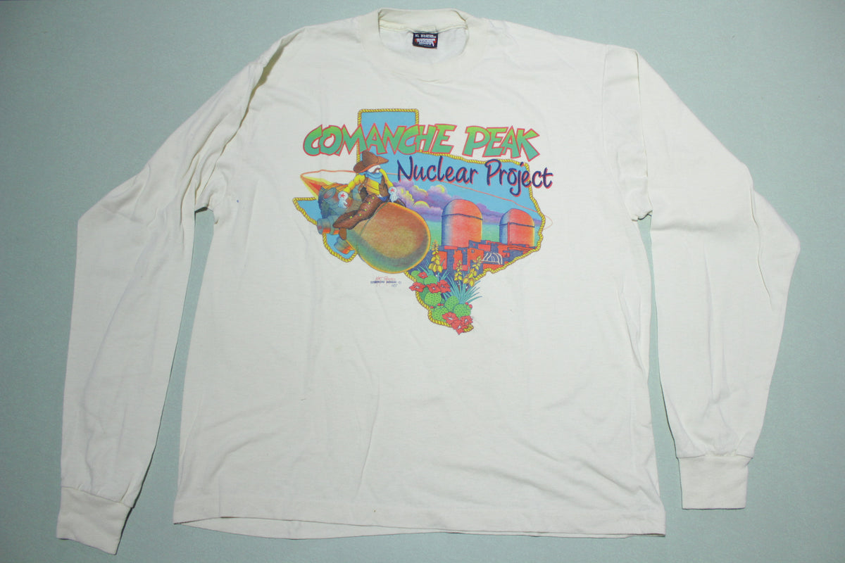 Comanche Peak Nuclear Project Texas Vintage 80s 1987 Kurt Renfro Designs T-Shirt