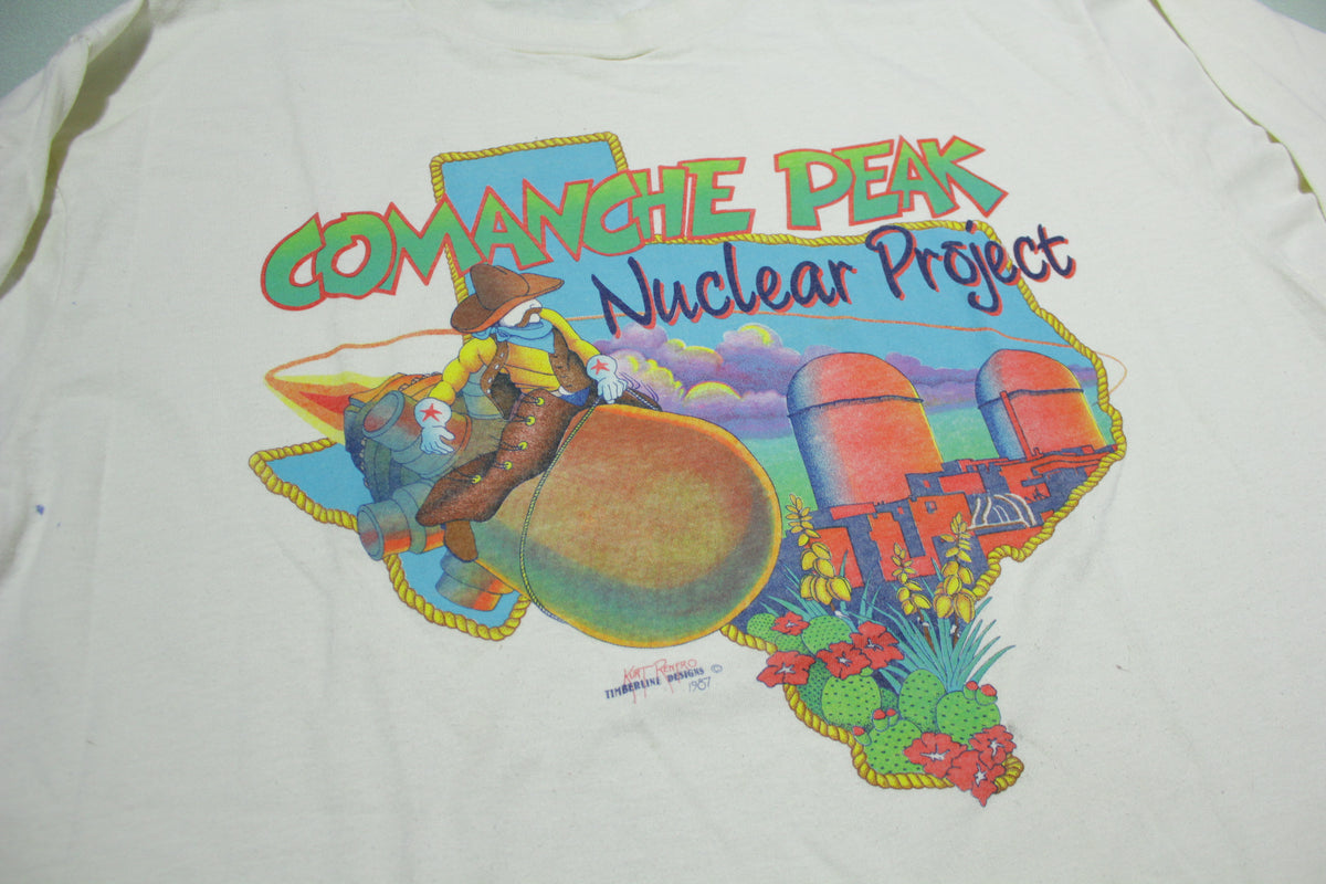 Comanche Peak Nuclear Project Texas Vintage 80s 1987 Kurt Renfro Designs T-Shirt