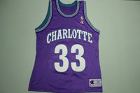 Alonzo Mourning Vintage 90's Charlotte Hornets Champion Made in USA NBA Jersey