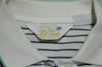 Knitwear by DiFini Japan 1980's Striped Polo Golf Tennis Shirt