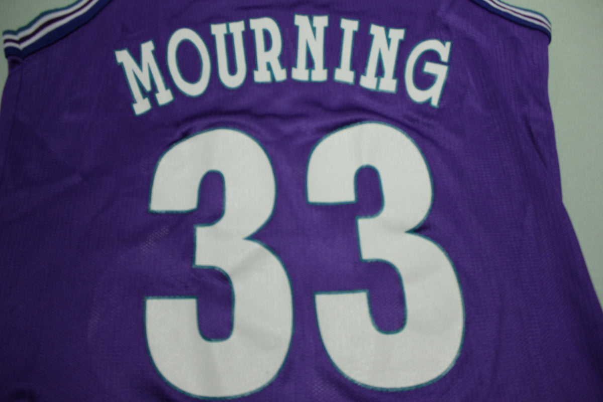 Vintage Champion Charlotte Hornets Alonzo Mourning Jersey