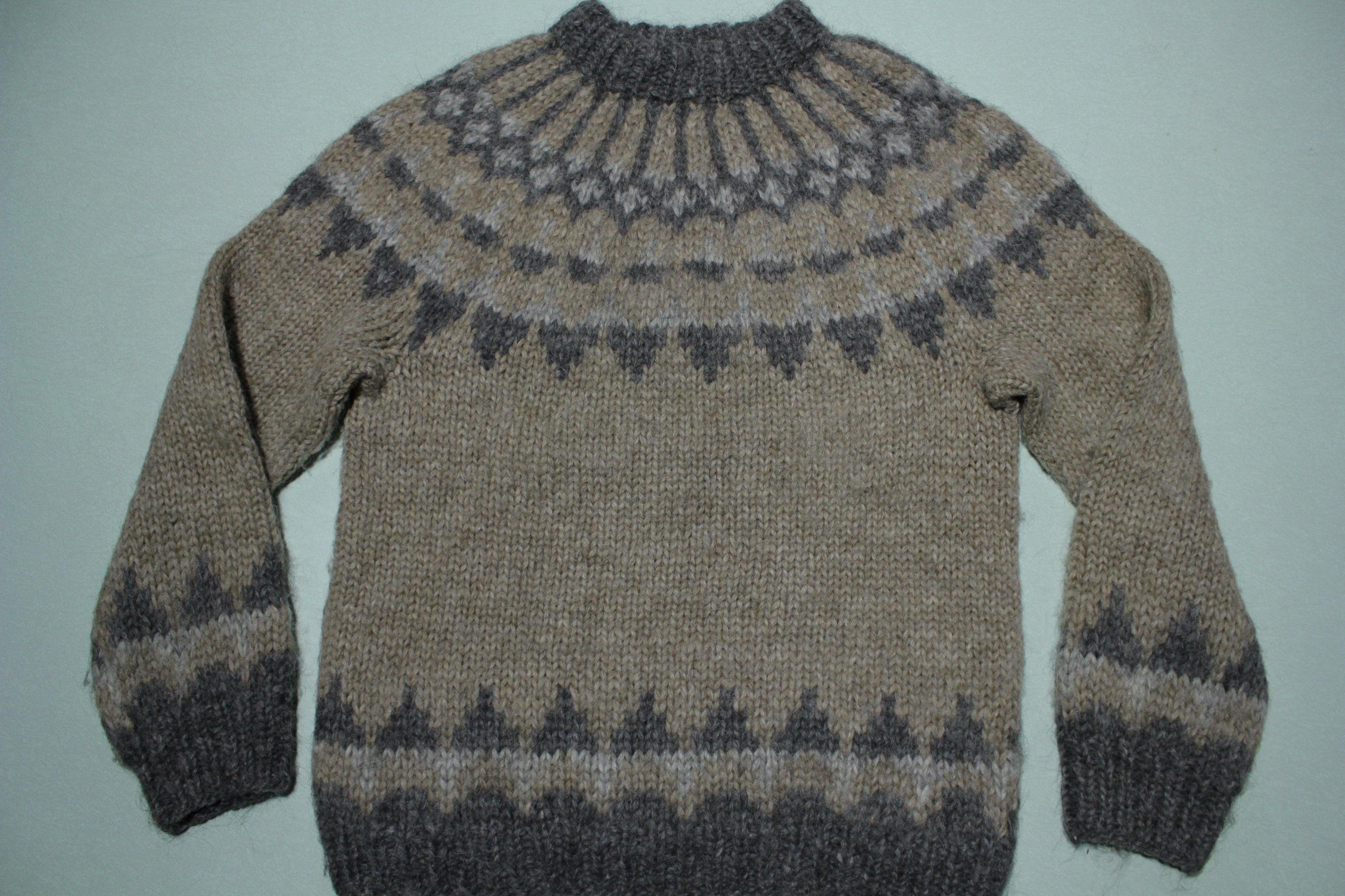 Hilda LTD Vintage 100% Wool Knit Pullover Warm 70s 80s Icelandic