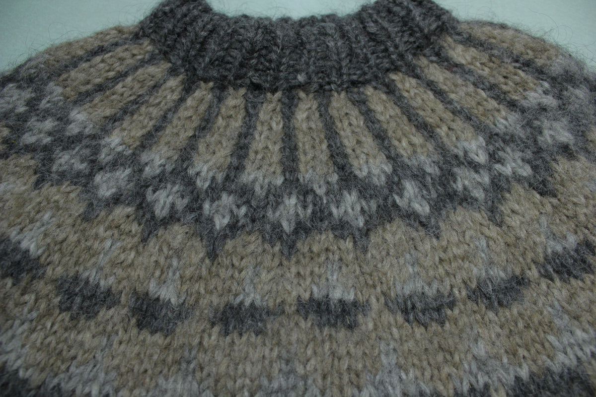 Hilda LTD Vintage 100% Wool Knit Pullover Warm 70s 80s Icelandic Fireside Sweater