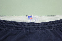 Russell Made in USA Vintage 90's Navy Blue Cotton Gym Basketball Tennis Shorts Drawstring